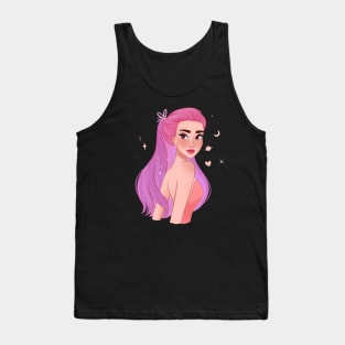 Pink Haired Tank Top